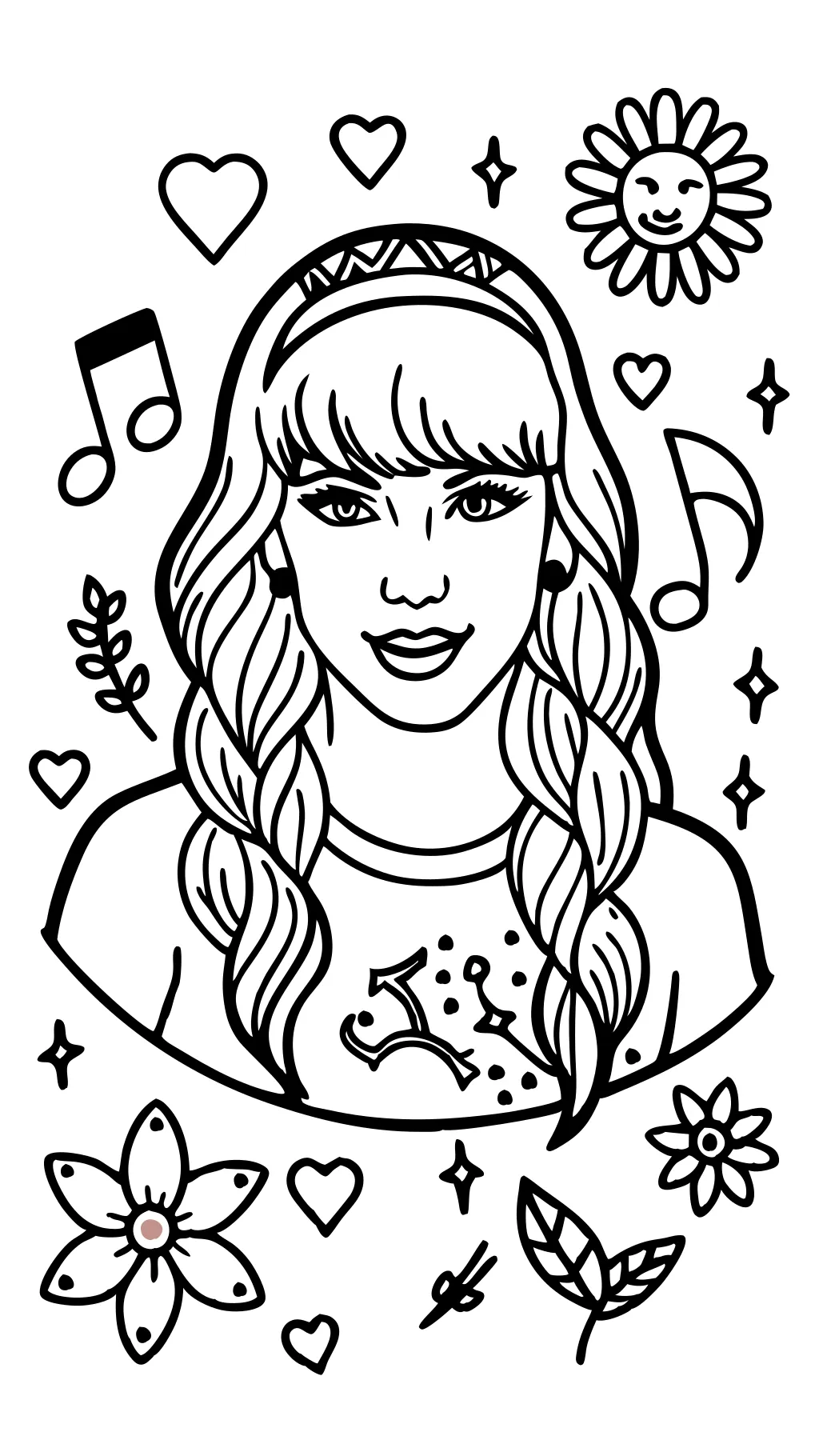 Página para colorear Taylor Swift